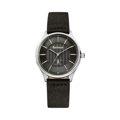 Men's black dial QA strap watch bb021slbk